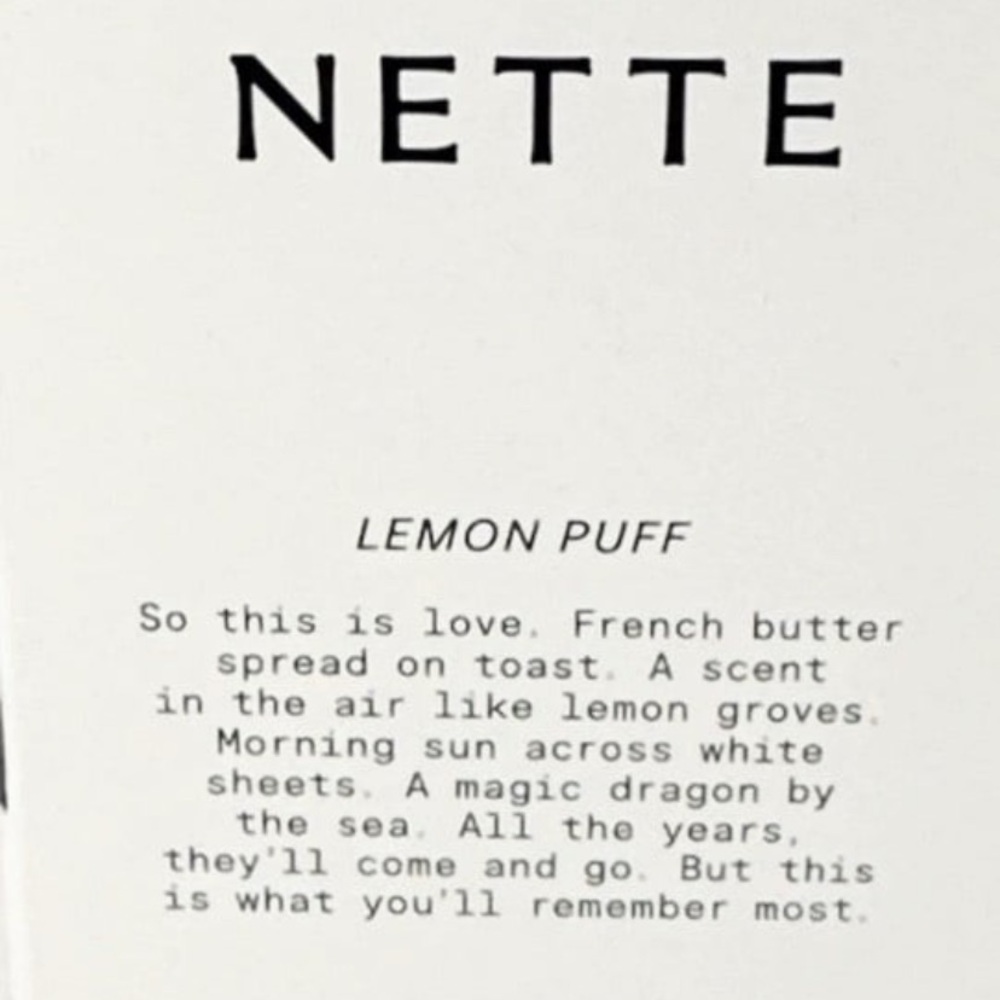 NETTE LEMON PUFF 3ml MINI TRAVEL SPRAY